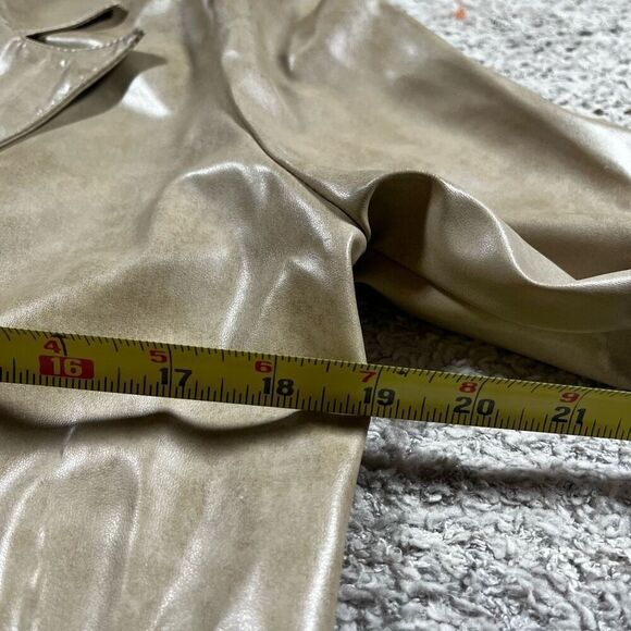 Vintage Y2K Rave Faux Leather Front Tie Jacket - Picture 7 of 7